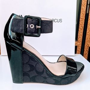 Coach Patent Leather Wedges